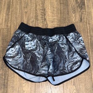 Champion Black and Gray Print Women's Athletic Running Shorts M EUC